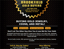 Tablet Screenshot of brookfieldgoldbuyers.com